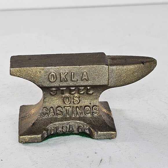 Miniature Antique Anvil Oklahoma Steel Castings Tulsa Advertising Sales Sample - Picture 6 of 8